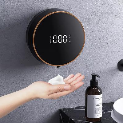 China Creative Automatic Foaming Soap Dispenser Donuts Induction Hand Seal LED Display Infrared Sensor Wall Mount Soap Dispenser For Home for sale