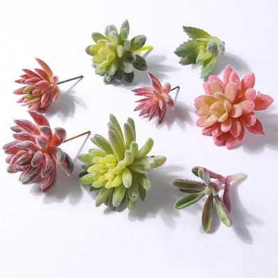 China Simulation Artificial Succulents Mini Plastic Plant Bonsai Decoration Arrangement Wholesale Durable Succulent Set In Pots for sale