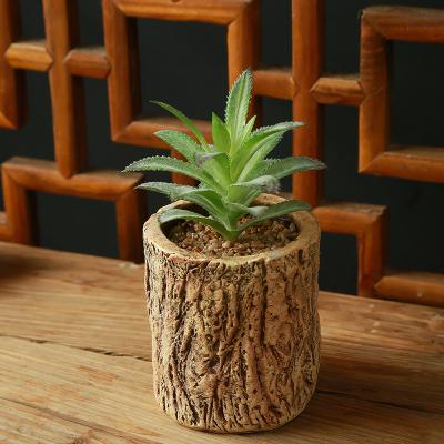 China Plastic Mini Succulent Potted Realistic Artificial Factory Directly Durable Home Indoor Dining Room Decoration for sale