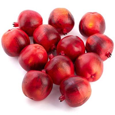 China Durable Home Table Shop Supermarket Photography Props Realistic Fake Simulation Pomegranate Artificial Pomegranate Fruits Decoration for sale