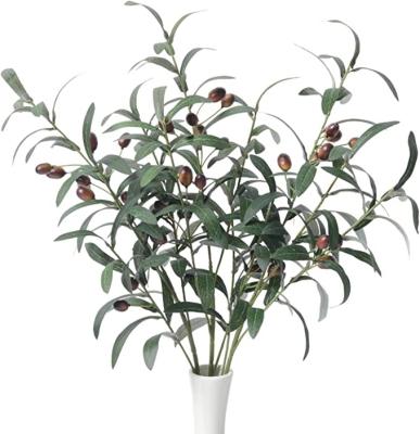 China Wholesale Quality Durable Size Olive Branches Artificial Olive Tree With Berry Green Leaves Greenery Wedding Home Decoration for sale