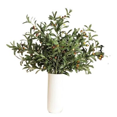 China Plant Wedding Decor Faux Greenery Stem Artificial Flower Durable Wholesale Fruit Fruit Olive Branch Decoration Leaves For Home for sale