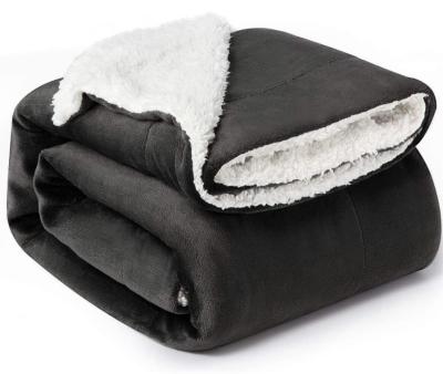 China Wholesale Custom Anti-static Adult Print Sherpa Fleece Fleece Fluffy Blanket For Winter for sale