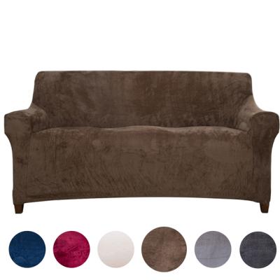 China New Modern Style Elastic Sofa Slipcover Minky Fabric Stretch Loveseat Cover For Sofa for sale