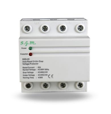 China High quality SGQ-63 4P 40A 380V auto reset under voltage over protector SGQ-63 4P for sale