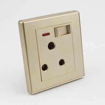 China Safety Factory Sale 1 Band 16A Circular Power Socket 3-Pin Plug With Neon for sale