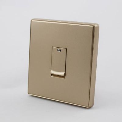 China Hot Sale Security PC Material Gold Color 1 Strip 1 Way 2 Way Wall Switch for sale