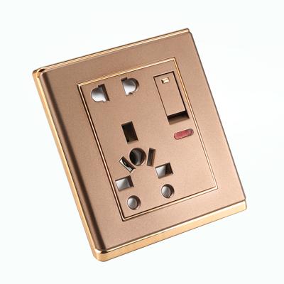 China New Design Security UK Standard Universal Electrical Socket Wall Strip 8 Pin 10 Pin 10 Pin Multi Switch Sockets With Neon for sale