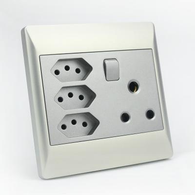 China Safety South Africa Standard Switch Socket 1 Lever 3 Brazil Plug 16A Electrical Outlet for sale