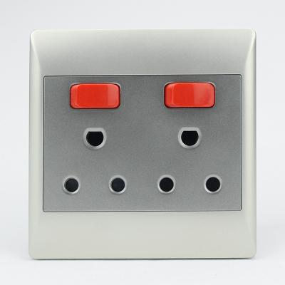 China Safety Manufacturer Sale South Africa Standard 16A Dual Socket With Switch for sale