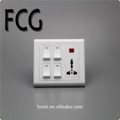 China 6 PC Face Plate Factory Price Strip 2 Way Wall Switch Outdoor Mounted Switch for sale