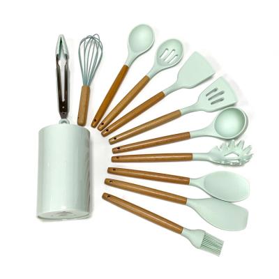 China Custom Eco Friendly 12 Pcs Sustainable Kitchen Accessories Silicone Baking Kitchen Tools Utensil Set for sale