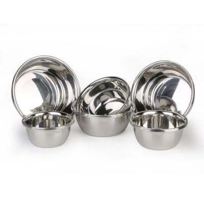 China Multi Viable Storage Kitchen Nesting Purpose Prep Bowl Salad Bowl Stainless Steel Cooking Mixing Bowls for sale