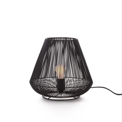 China 2020 Mediterranean New Home Decoration Living Room Lighting Rattan Shade Rattan Table Lamp for sale