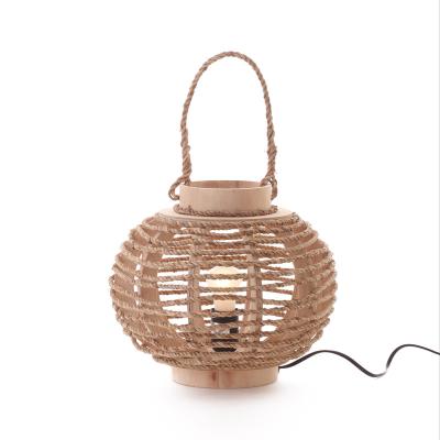 China Art Design Rattan Chandelier Handmade Mediterranean Creative Chandelier - bamboo lantern - wicker lantern - decorative hanging bamboo lamp for sale