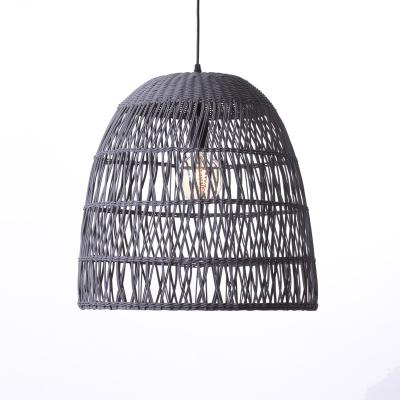 China Modern Decorative Industrial Ceiling Chandelier High Quality Mediterranean Retro Rattan Shade for sale