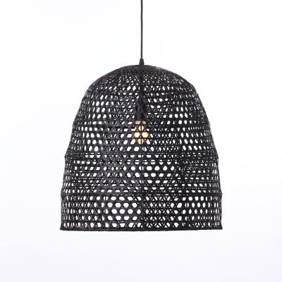 China Handmade Mediterranean Wicker Bamboo and Rattan Pendant Lamp Rattan Pendant Lamp Wicker Kitchen for sale