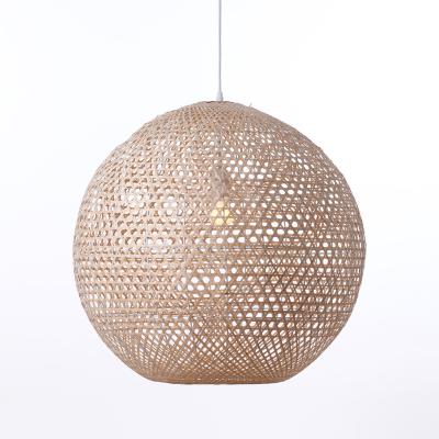 China Mediterranean Bamboo Loom Hanging Decorative Led Chandelier for sale