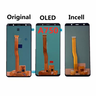 China Original OLED Incell LCD Display Touch Screen Digitizer Replacement Frame LCD Screen For Samsung Galaxy A7 2018 A750 SM-A750F For Samsung Galaxy A7 2018 A750 for sale