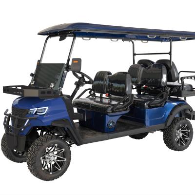 China Quality 4+2 Seater 72V Off Road Electric Golf Cart With Affordable Price 14 Inch for sale