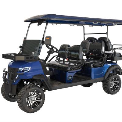 China Quality 4+2 Seater 72V Off Road Electric Aluminum Frame Golf Cart With Affordable Price 14 Inch for sale