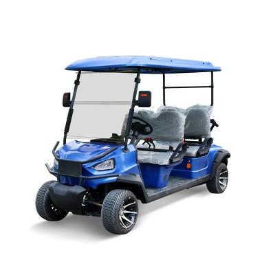 China 2+2 Seater 72V Lithium Battery Steel Frame 5 Kilometer 14 Inch Motor Electric Golf Cart for sale