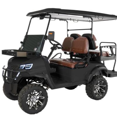 China 2+2 seater 12 inch electric golf cart lithium battery for sale