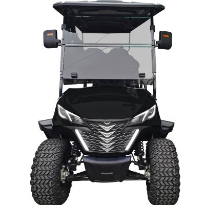 China Steel frame electric golf cart 72V lithium battery, 5KM 14 inch motor for sale