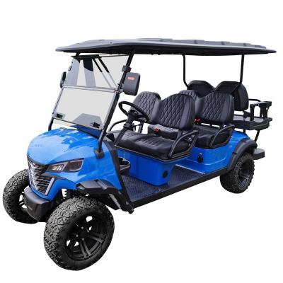 China 6 Seater 72V 14 Inch Lithium Ion Battery Aluminum Frame Golf Cart for sale