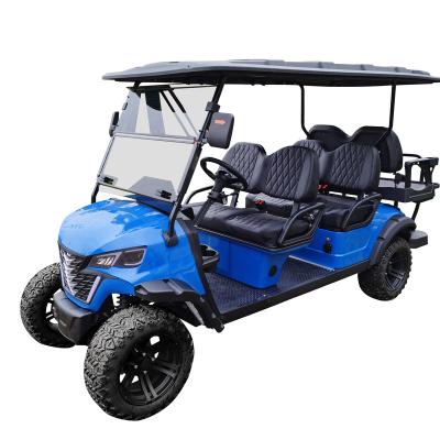 China 6 seater 72V 75KW 14 inch motor lithium ion battery aluminum frame golf cart for sale