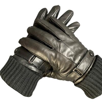 China Carry On Warm Genuine Sheepskin Gloves Longer Thicker Cuffs Cycle Full Finger Gloves Winter Touch Screen Warm Gloves for sale