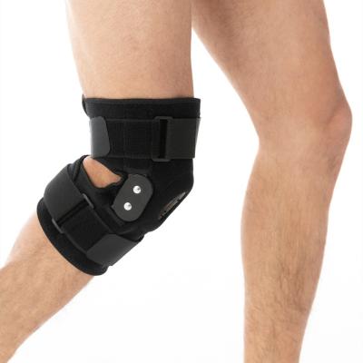 China Supply Wholesale Breathable Neoprene Safety Adjustable Knee Brace Sport Protection Osteoarthritis Hinged Knee Brace Heavy Duty Sports Knee Straps for sale