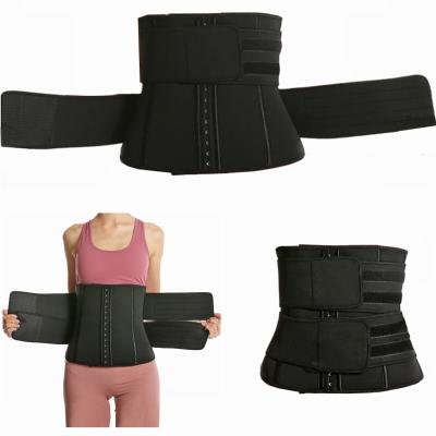 China Comfortable Breathable Elastic Warm Neoprene Slimming Corset Waist Trainer Belt Four Row 3XL Steel 9 Buckles Root Lose Weight Belt Waist Trainer For Universal for sale