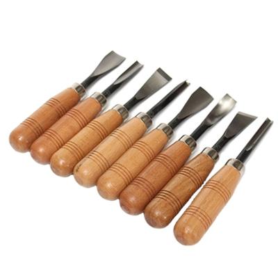 China 8Pcs/set Non-variable Hand Dry Wood Carving Tools Chip Detail Chisel Set Knives Tool for sale