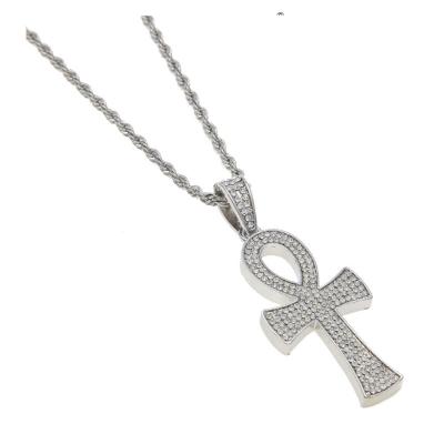 China Other Fashion Simple Color Cross 18k Gold Two Pendant Necklace Jewelry For Women Men for sale