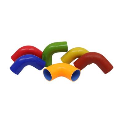 China Silicone+Polyester/Silicone+Aramid High pressure resistance Silicone 90 degree Elbow Silicone pipe rubber tube for sale