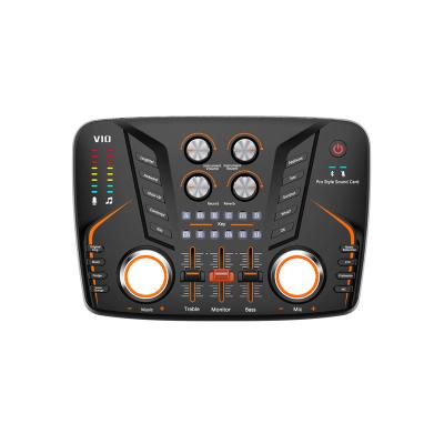 China Home Demao V10 2022 New Professional Live Singing Sound Card Mobile Phone Computer Universal Comes With A Variety Of Sound Effects for sale