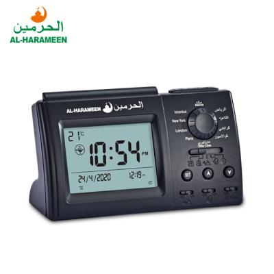 China Islamic Muslim Calendars Al-Harameen HA-3006 Prayer Digital Alarm Table Azan Clock for sale