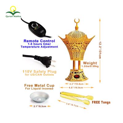 China Arabic Islamic Medium Resin Incense Oud Control Adjustable Timer Eeast Electric Censer for sale