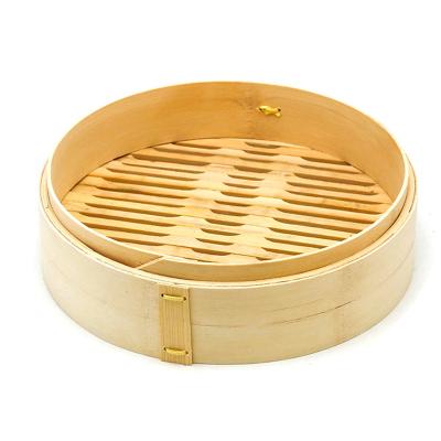 China 10 Inch Eco-Friendly Sustainable Wholesale Home Use Handmade Bamboo Steamer Basket for sale