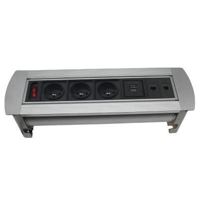 China Commercial Customized Flip Socket Outlet Manual On Desk for sale