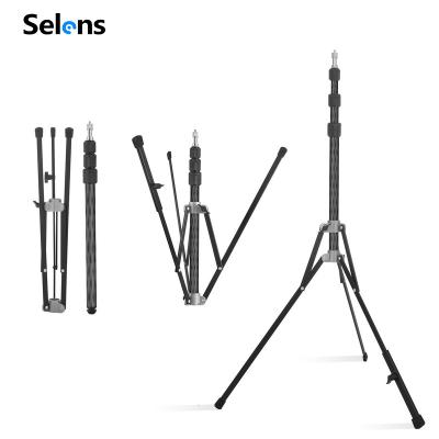 China Selens Portable Flexible Carbon Fiber Light Stand Tripod for Photo Studio Softbox for SLR Cameras for sale