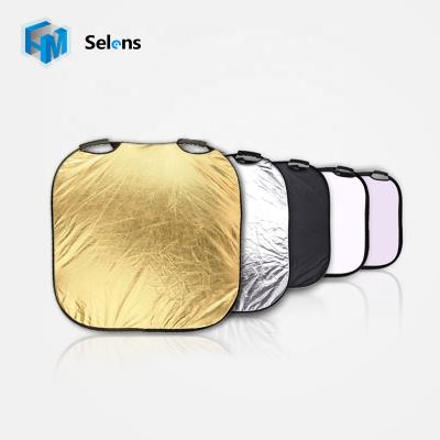 China For Light Control Selens 100x100cm 5 in 1 Collapsible Photo Reflector with Hadnle Handles for sale