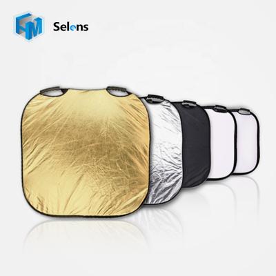 China With Two Handles Selens 80cm Handle 5 in 1 Photography Portable Photo Square Reflector with Handle Handles for sale