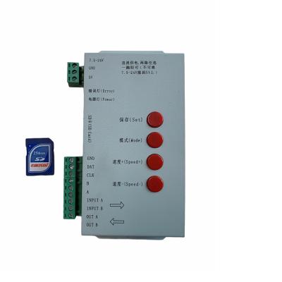 China T1000 T4000 T8000 WS2811 WS2812 8806 8206 RGB 5-24V AC110-220V SPI Programmable Led Controller Light Strip Card SD for sale