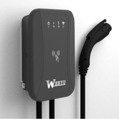 China Mode 3 7kw Wallbox Type 2 Electric Car Charging Station EV Charging Leaf Charger for sale