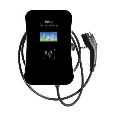 China Weeyu 22KW AC EVSE Charger Wall Mount EV Charging Station with Wallbox EV Charger Type2 Cable for sale