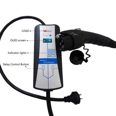 China 16A Electric Vehicle charging station UK mode 2 iec 62196-2 type 2 ev charger cable for sale