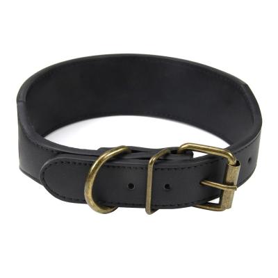 China Wholesale Basic Classic Padded No Peeling Comfortable Leather Pet Collars For Cats Puppies for sale