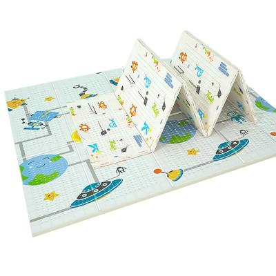 China Crawling Side 197*154*1cm Mat Waterproof Foam Floor Baby Mat Portable Baby Playmat Double Reversible Foldable Baby Play Mat for sale